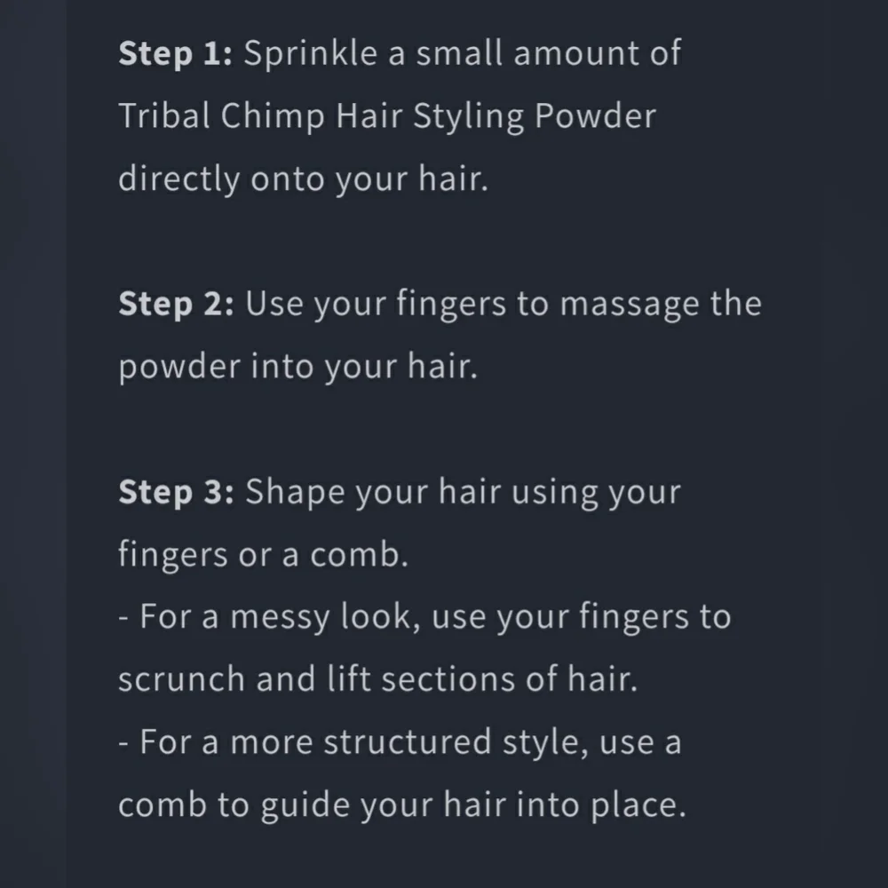 Tribal Chimp Hair Styling Powder - Picture 5 of 6